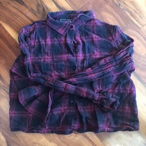 Flannel crop top
